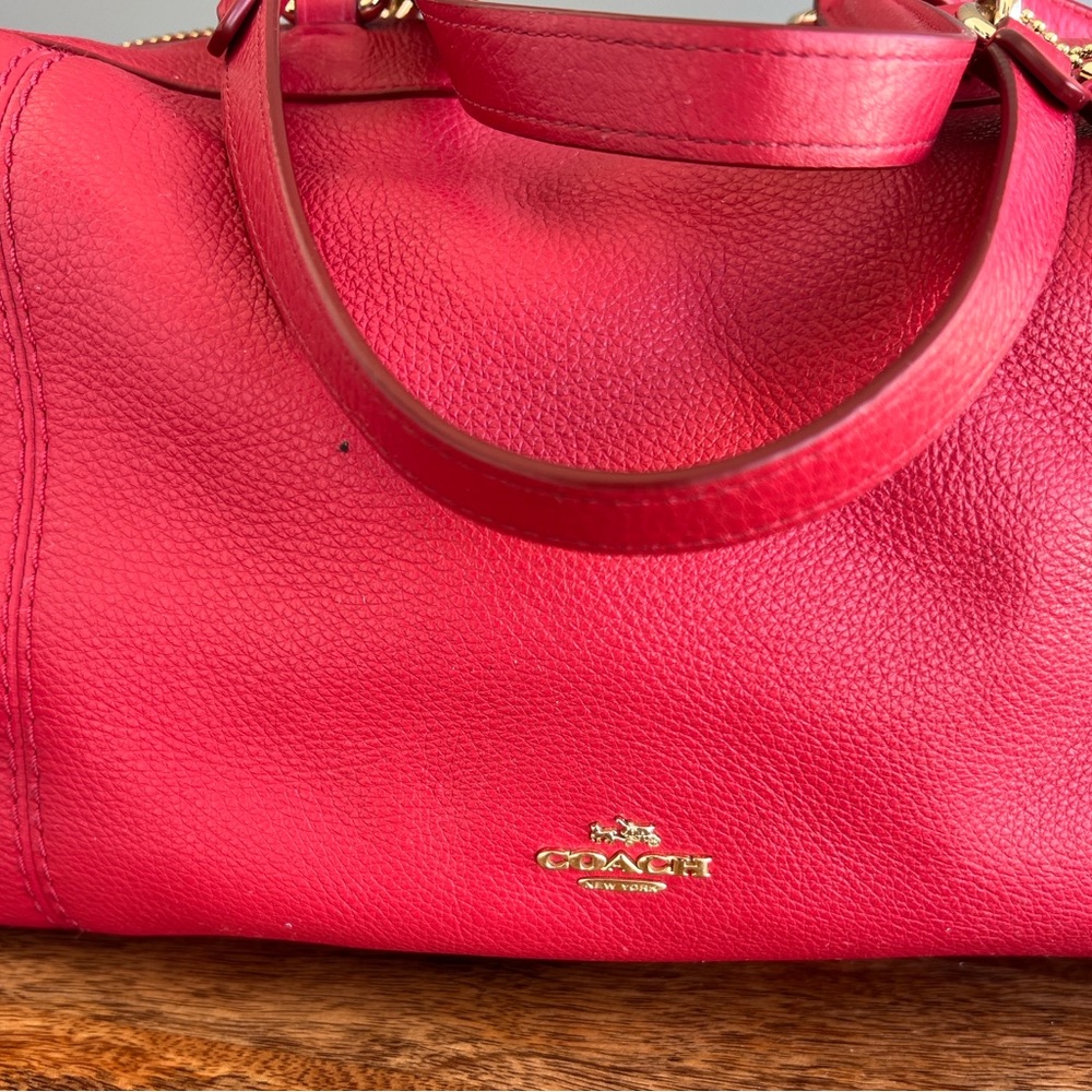 Coach Lenox Satchel Red - Picture 2 of 12